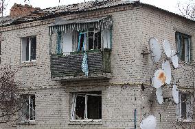 Aftermath of Russian missile strike in Dnipropetrovsk region