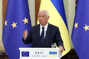 News conference of Ukrainian President and European Council President in Kyiv