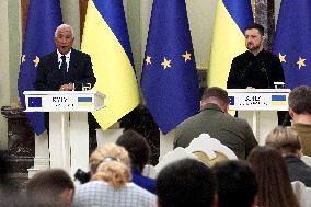 News conference of Ukrainian President and European Council President in Kyiv