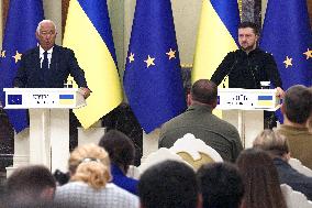 News conference of Ukrainian President and European Council President in Kyiv