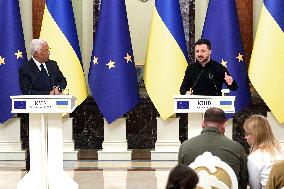 News conference of Ukrainian President and European Council President in Kyiv