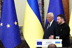 News conference of Ukrainian President and European Council President in Kyiv