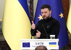 News conference of Ukrainian President and European Council President in Kyiv