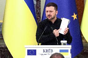 News conference of Ukrainian President and European Council President in Kyiv