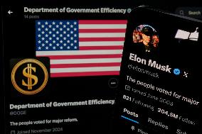 The Department Of Government Efficiency (DOGE) And Elon Musk’s X Profile