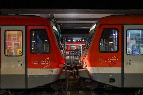 Bavarian Train Station At Night