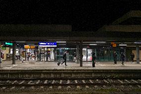 Bavarian Train Station At Night