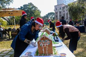 Gingerbread House Christmas Decorations In Nepal.