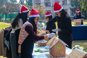 Gingerbread House Christmas Decorations In Nepal.