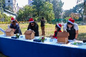 Gingerbread House Christmas Decorations In Nepal.