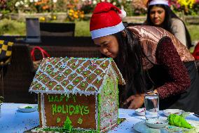 Gingerbread House Christmas Decorations In Nepal.