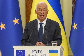 European Council President Antonio Costa In Kyiv