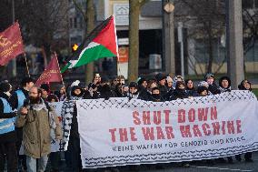 ''No Weapon Delivery To Israel'' Demo In Cologne