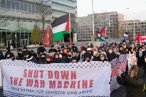 ''No Weapon Delivery To Israel'' Demo In Cologne