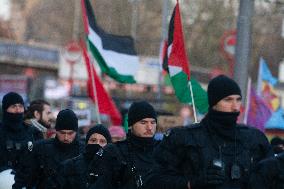 ''No Weapon Delivery To Israel'' Demo In Cologne