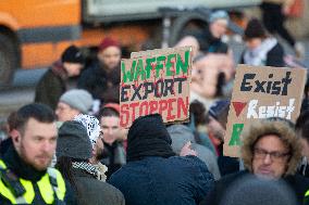 ''No Weapon Delivery To Israel'' Demo In Cologne