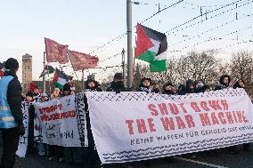 ''No Weapon Delivery To Israel'' Demo In Cologne