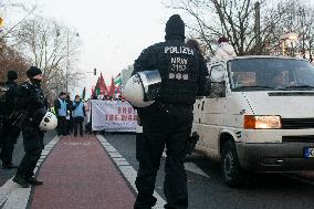 ''No Weapon Delivery To Israel'' Demo In Cologne