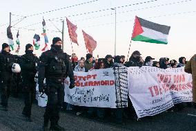 ''No Weapon Delivery To Israel'' Demo In Cologne