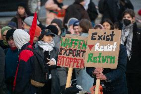 ''No Weapon Delivery To Israel'' Demo In Cologne