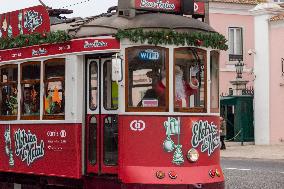 The Christmas Tram Will Be Touring The Streets Of Lisbon