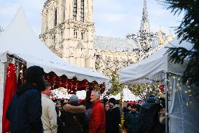 A Few Days Before The Reopening Of Notre-Dame Cathedral In Paris