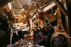 Traditional Christmas Market In Krakow's Market Square