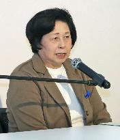 Japanese ex-abductee at rally in northeastern Japan