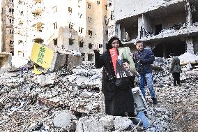 Mourners Hold Vigil for Hezbollah Chief Hassan Nasrallah in Beirut Suburb