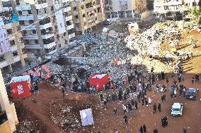 Mourners Hold Vigil for Hezbollah Chief Hassan Nasrallah in Beirut Suburb