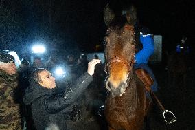 Bruno Retailleau visits a Migrant Patrol Point - Marck