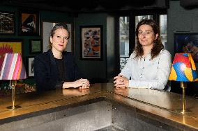 Portrait of Marine Tondelier and Lucie Castets - Paris