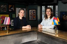 Portrait of Marine Tondelier and Lucie Castets - Paris