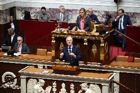 Pm Barnier Invokes 49.3 During The Vote On The 2025 Social Security Bill In Paris