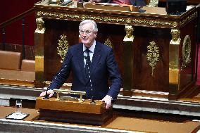 Pm Barnier Invokes 49.3 During The Vote On The 2025 Social Security Bill In Paris