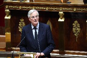 Pm Barnier Invokes 49.3 During The Vote On The 2025 Social Security Bill In Paris