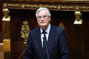 Pm Barnier Invokes 49.3 During The Vote On The 2025 Social Security Bill In Paris