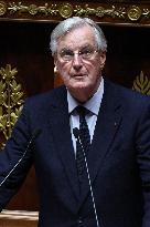 Pm Barnier Invokes 49.3 During The Vote On The 2025 Social Security Bill In Paris