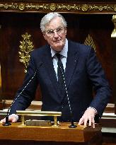 Pm Barnier Invokes 49.3 During The Vote On The 2025 Social Security Bill In Paris