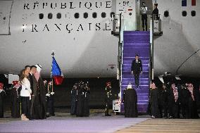 President Macron Arrives At Riyadh