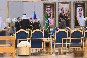 President Macron Arrives At Riyadh