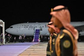 President Macron Arrives At Riyadh