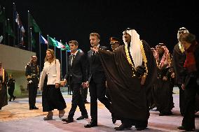 President Macron Arrives At Riyadh