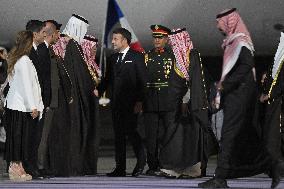 President Macron Arrives At Riyadh