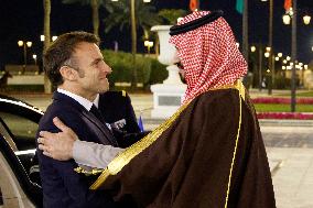 State Visit of Emmanuel Macron to The Kingdom of Saudi Arabia - Riyadh