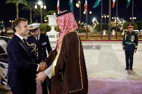 State Visit of Emmanuel Macron to The Kingdom of Saudi Arabia - Riyadh