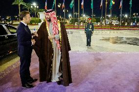 State Visit of Emmanuel Macron to The Kingdom of Saudi Arabia - Riyadh