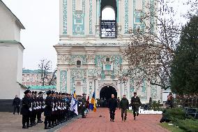 Ukrainian President and German Chancellor at Saint Sophia of Kyiv