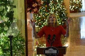 DC: First Lady Jill Biden hold a Holiday Message to the Nation deliver remarks