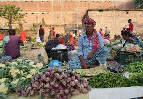 Open Air Vegetable Market In India